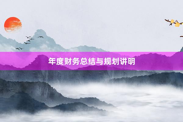 年度财务总结与规划讲明